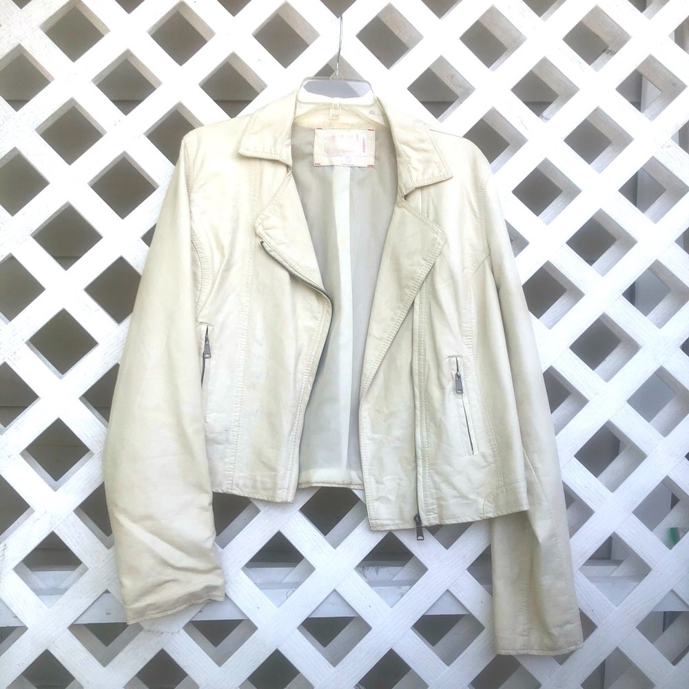 White leather jacket